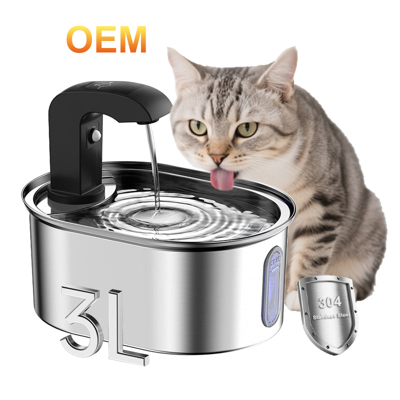 Stainless steel wireless cat water fountain 3L OEM
