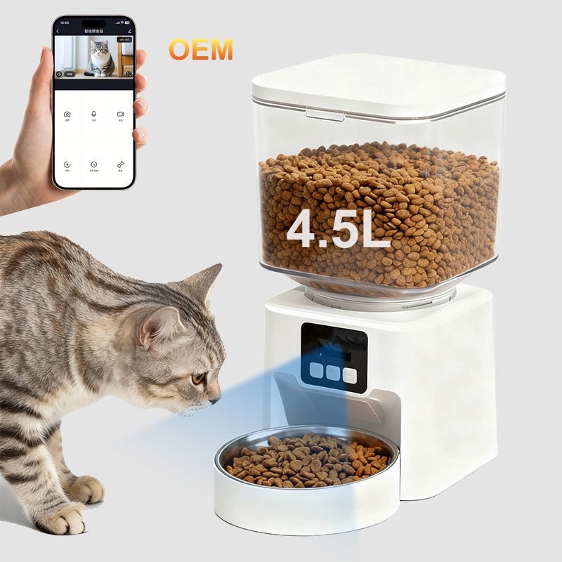 CPC7100108 automatic cat feeder 4.5L WiFi camera stainless bowl