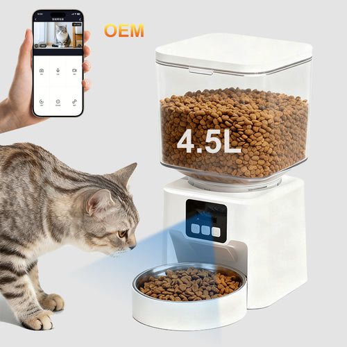 CPC7100108 automatic cat feeder 4.5L WiFi camera stainless bowl